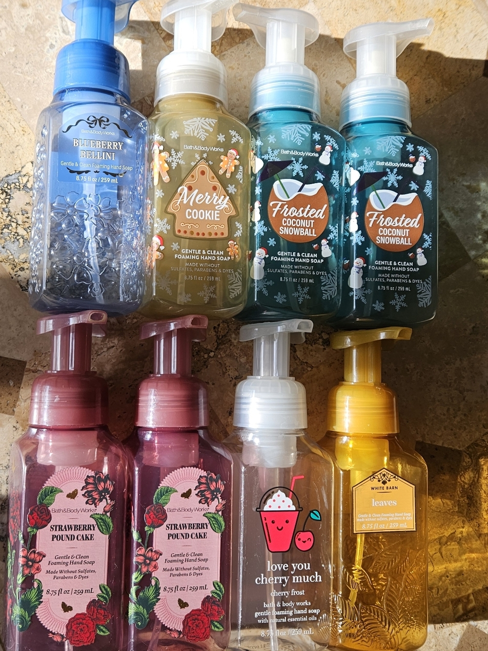Bath & Body Works EMPTY Foaming Hand Soap Bottles Lot Bundle NO SOAP Plastic
